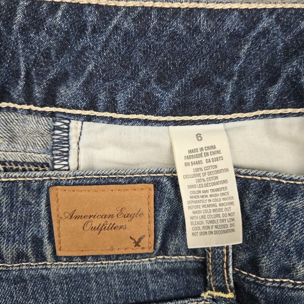 American Eagle Shorts Women's Size 6 Regular Cut Off Distressed Low Rise Sequins - Picture 4 of 9